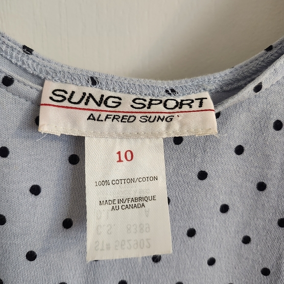 ALFRED SUNG Blue Sleeveless Fitted Tank Top - Picture 3 of 4